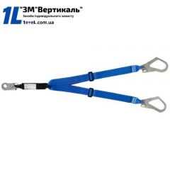 Строп стрічковий подвійний з амортизатором та карабінами К20 + 2К55 (1МСС22)