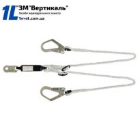 Строп канатний подвійний з амортизатором та карабінами К20 + 2К55 (1МСКР22)